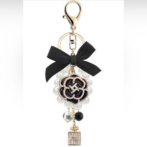 High Fashion Floral keychain or Bag Charm